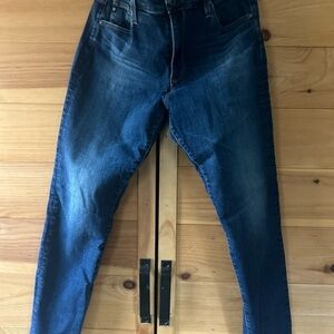 Ag Adriano Goldschmied Dark Blue High Rise Stretch Skinny Jeans